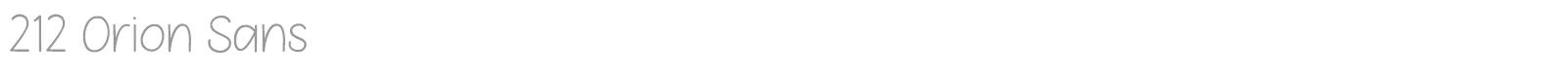 212 Orion Sans font preview
